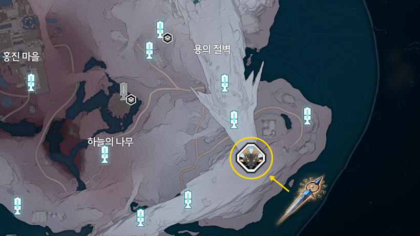 파수인 스킬 재료 위치, 승소산 지도, 용의 별자리 사계의 단검