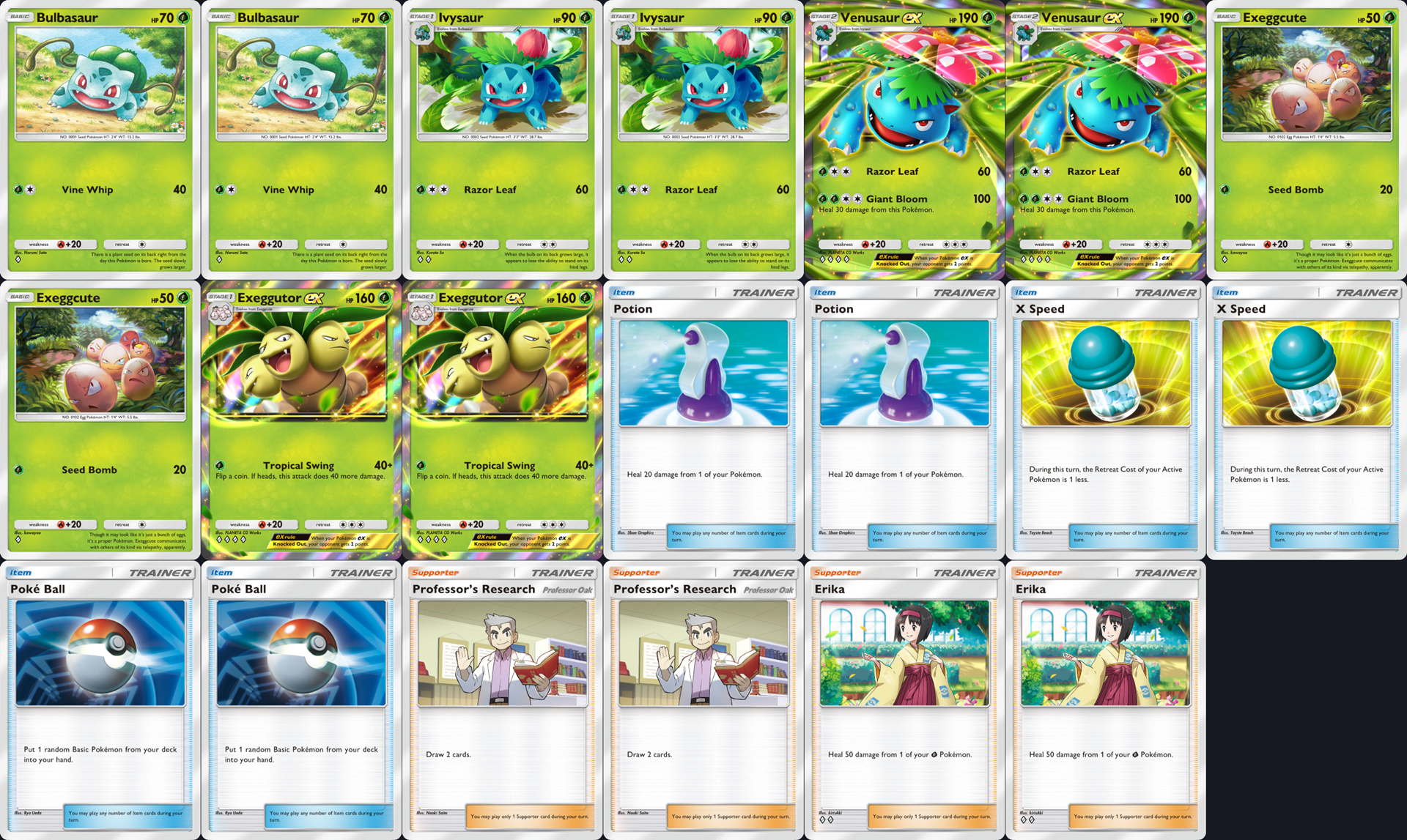pokemon tcgp pocket venusaur ex exeggutor deck