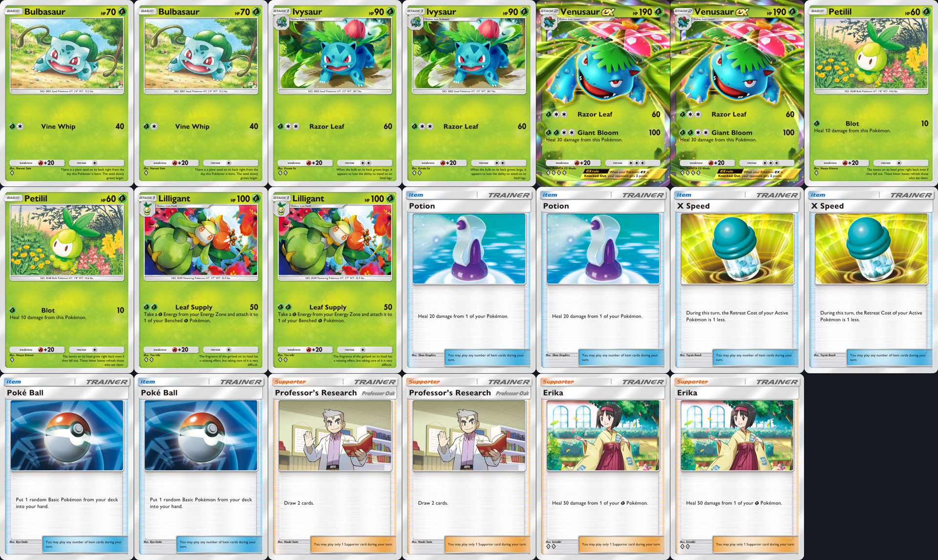 pokemon tcgp pocket venusaur ex lilligant deck