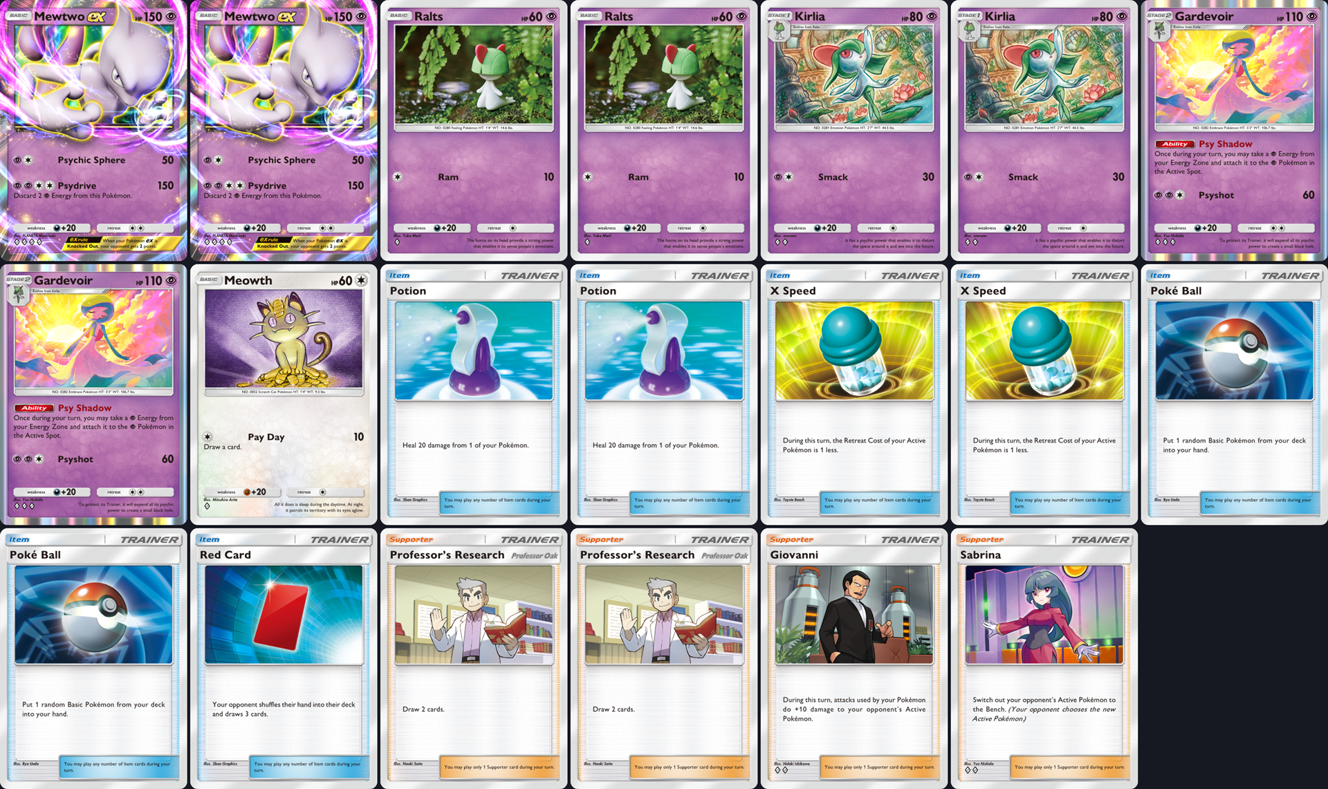 pokemon tcgp Mewtwo Deck Meowth